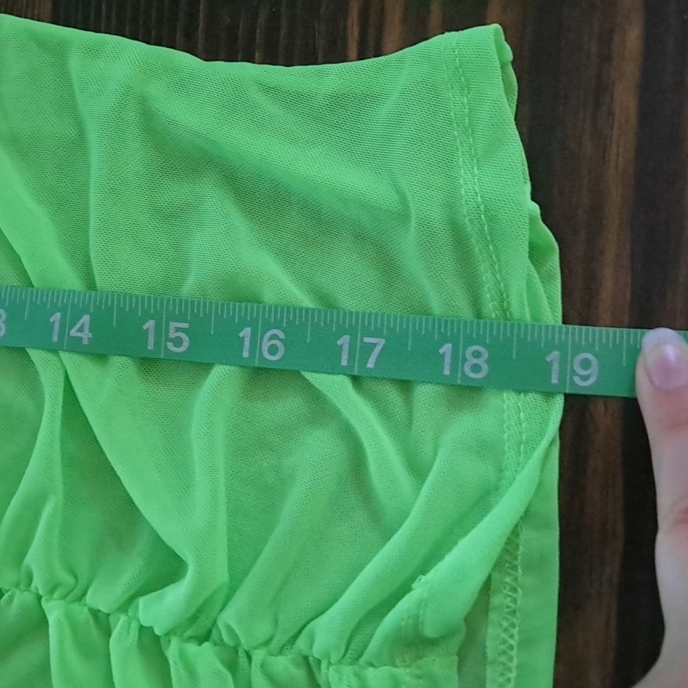 ❌SOLD❌Price firm: Sheer Neon green shirt - Picture 8 of 8